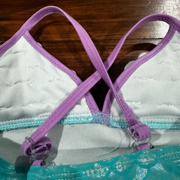 🤩Mermaid Swimsuit Turquoise Toddler Girls Size 4T - Picture 4 of 6